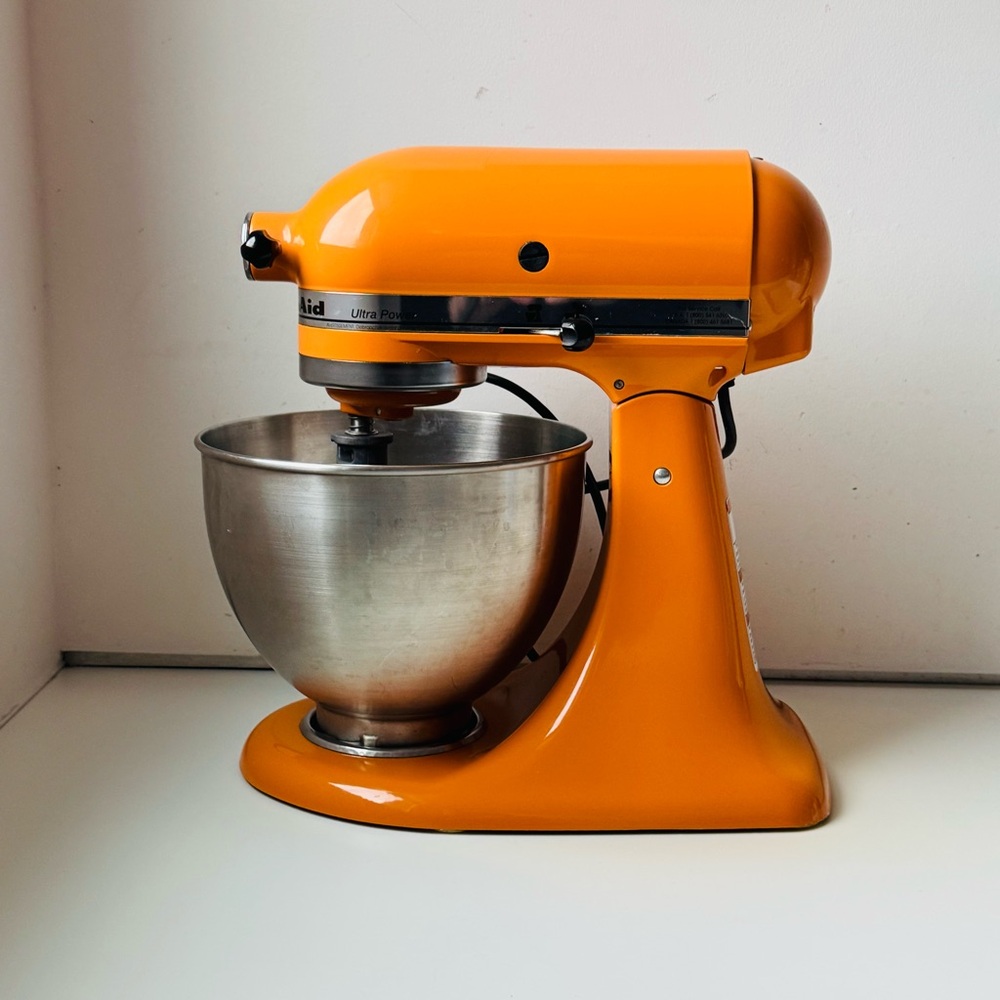 KitchenAid Tangerine Mixer used twice nwot - Picture 8 of 11